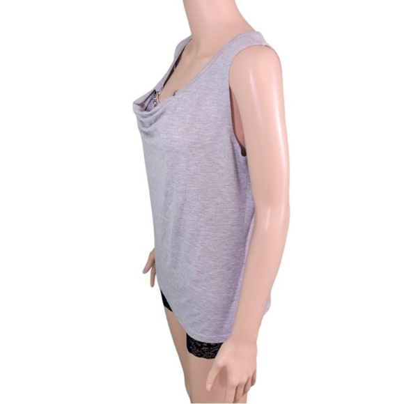 MICHAEL MICHAEL KORS Womens Silver Chain Cowl Neck Tank Top Size M - Picture 8 of 14